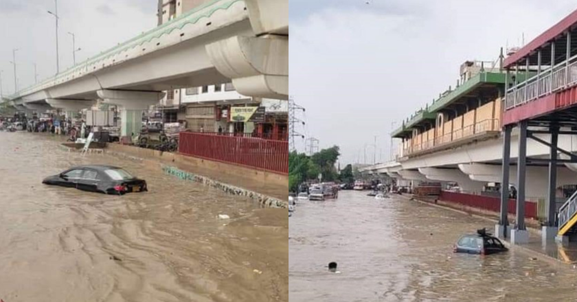 Several areas in Karachi flooded after moderate rain showers