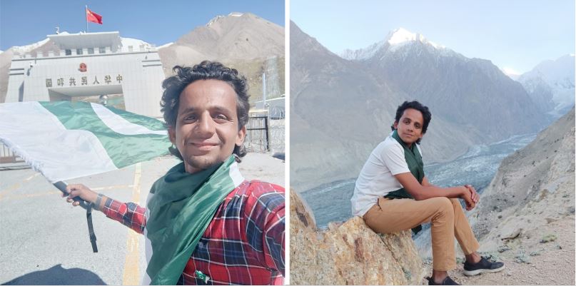 Usman Arshad started his journey from Okara and walked for a total of 3 months before reaching the Pak China border famously known as 'Khunjerab Pass'