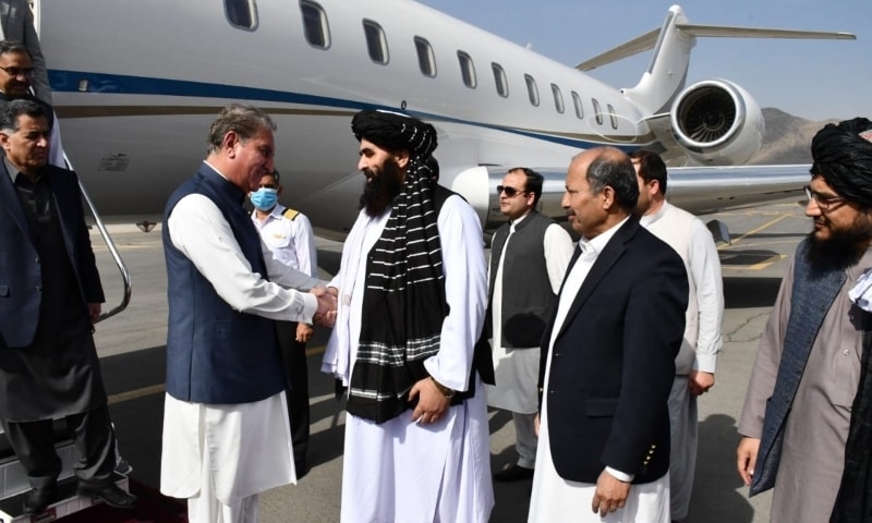Pakistan Foreign Minister meeting a Taliban delegation in Kabul
