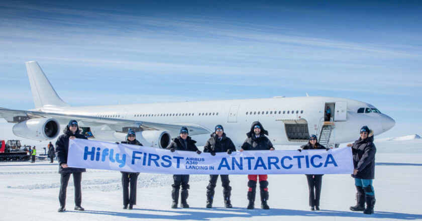 Hi Fly First Commercial airbus landed in Antarctica