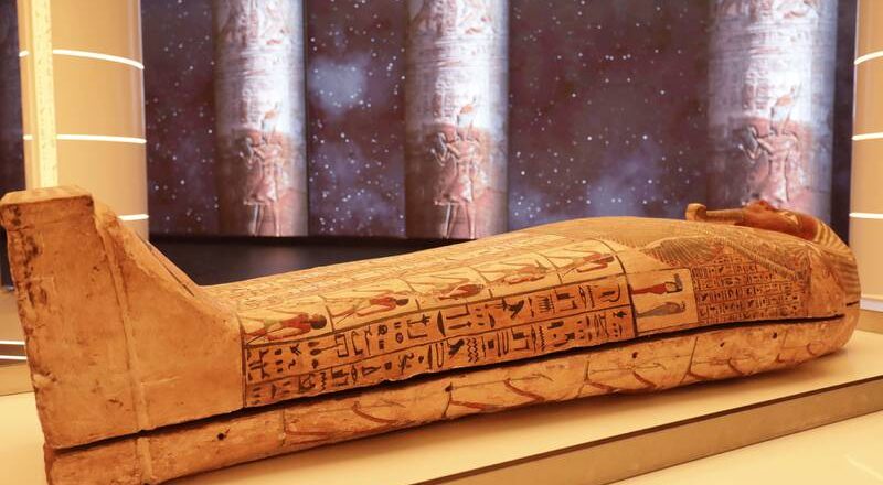 Pharaoh’s coffin displayed at Dubai expo 2020