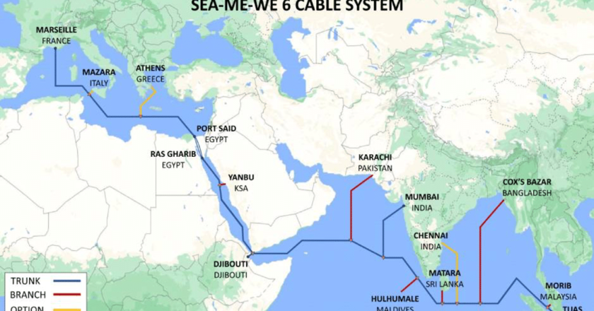 Pakistan soon to get new submarine cable SEA-ME-WE 6 with 100 Tbps speed