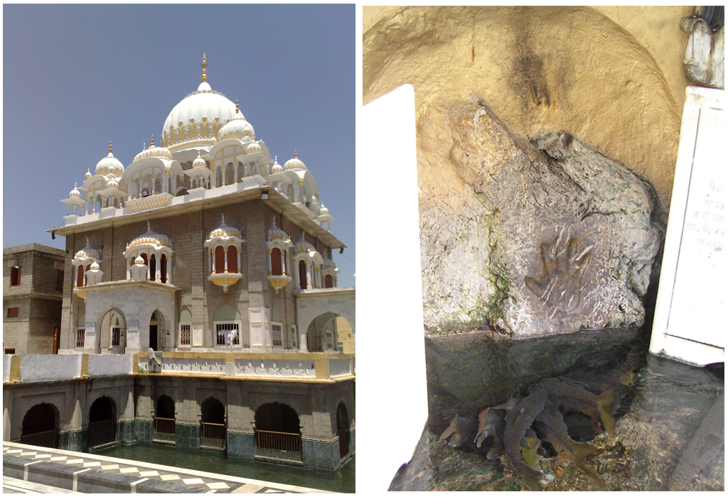 Guru's hand imprinted on the stone forever