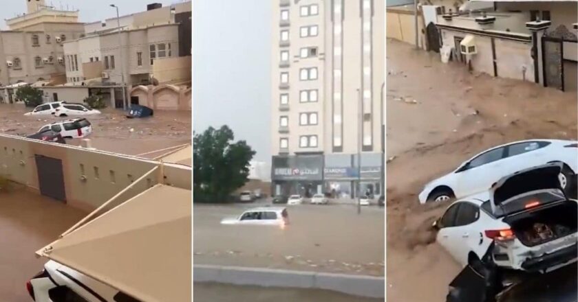 Jeddah is facing heavy rainfall after sand storm