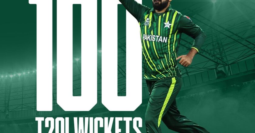 Shadab Khan Claims 100 wickets in T20 Cricket
