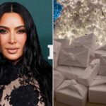 Kim Kardashian Set Backs for Gift-Wrapping Resembling Shrouds