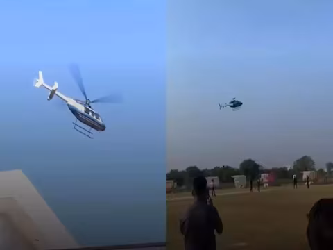 Students in Jaipur Arrived in a Helicopter for their Farewell
